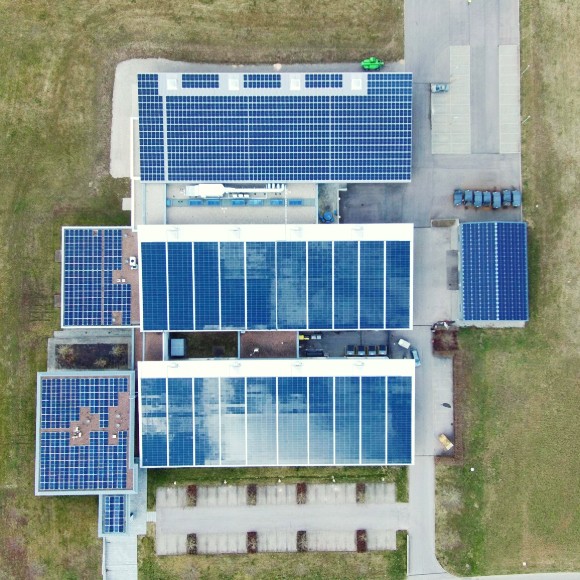 Aerial view PV system